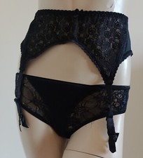 REGGICALZE NERO 4 GIARRETTIERE PIZZO LILLY 4 SEXY LINGERIE INTIMO