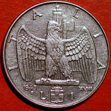 Italy Lira 1940 Yr. XVIII