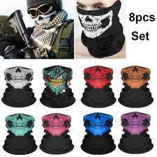 8x Copricollo Balaclava Cappuccio Maschera Bandana Sciarpa Bici Moto Scaldacollo