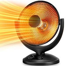 Stufa al Carbonio Oscillante 800W Termoventilatore Aria Calda ad Autospegnimento