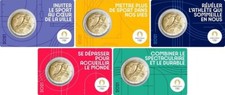 2 Euro FRANCIA 2021 OLIMPIADI PARIGI 2024 (5 coin card) - 2 € commemorativi