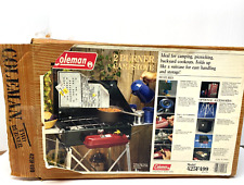Stufa da campeggio vintage 1986 modello COLEMAN #425F499~ 2 fuochi con deflettori~scatola originale