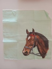 Fazzoletto Da Collezione Vintage Con Cavallo