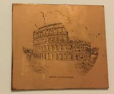 Antica Incisione Su Lastra Di Rame Matrice Per Stampe - Il Colosseo
