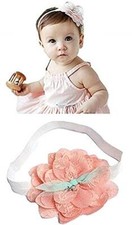 Fascia Bebe Neonata capelli Bambine battesimo elegante fiocco a fiore I.24060