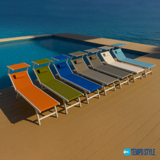TEMPO STYLE | Lettino Mare Professionale in Alluminio L-MEDITERRANEO