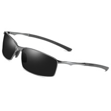 Occhiali da Sole Ultra Leggeri da Uomo Rettangolari Polarizzati Protezione UV