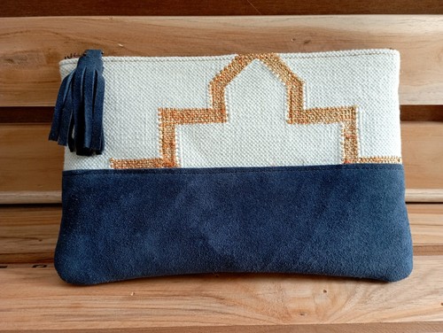 Pochette dhurrie pelle - in,