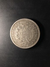 Francia 1875 5 franchi argento silver coin moneta rara Repubblica Francese