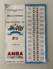Programma non Ufficiale 7° GP Imola 1987. San Marino. Ansa Marmitte.