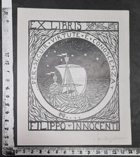 WUNDERKAMMER K EXLIBRIS 150 " BARCA " - * NERONE SANTAGIULIANA * - X SIGNED