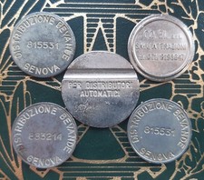 ($)  GETTONI PER DISTRIBUTORI AUTOMATICI E SALA GIOCHI - (5 pezzi) - 