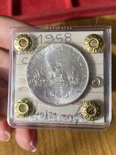 MONETA REPUBBLICA ITALIANA 500 LIRE CARAVELLE 1958 sigillata qFDC SUBALPINA