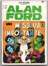 ALAN FORD N.78 UNA MISSIVA IMPORTANTE originale editoriale corno 1975 max bunker