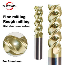 3 frese terminali in metallo duro flauto punta rivestimento ZrN 6 mm 8 mm 10 mm gambo 12 mm fresa