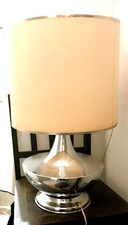 splendida grossa lampada anni 60 da tavolo alluminio space era design elegante