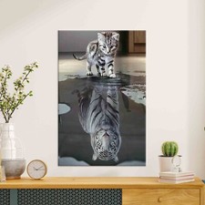 Poster gatto riflesso tigre