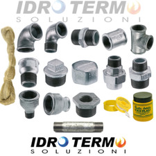 RACCORDI ZINCATI 1/2 3/4 1'' RACCORDI IDRAULICI FERRO ZINCATO RACCORDO ACQUA/GAS