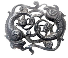 Spilla Guglielmo Cini, Pisces, stirling, serie Zodiac, vintage