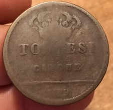 5 Tornesi 1819, Regno Due