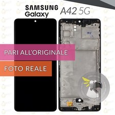 DISPLAY SAMSUNG A42 5G SM-A426 SCHERMO FRAME OLED VETRO LCD TOUCH PARI ORIGINALE