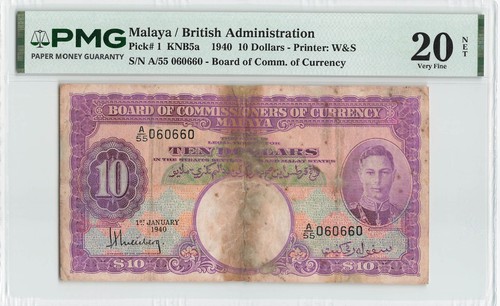 Malaya dollari 1940 p - 10, 1940,