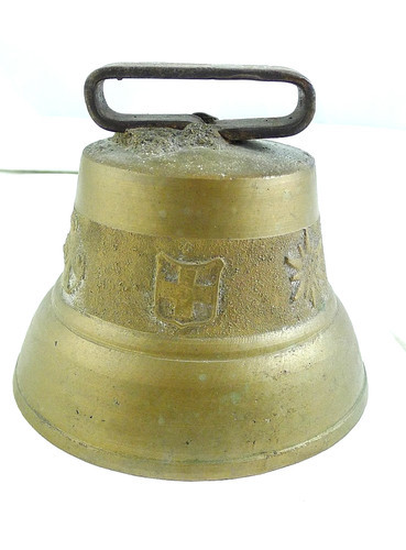Antica campana con simboli - con, e