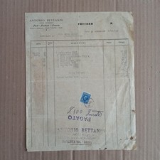 1932 Antonio Bettanin Agente Ford Fordson Lincoln Badia Polesine Fattura L376