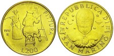 1997 SAN MARINO 200 LIRE LE ARTI "PITTURA" 150 SECOLI DI COMUNICAZIONE