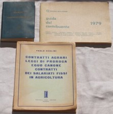 LOTTO TRE LIBRI ECONOMIA AGRARIA SCALINI CONTRATTI AGRARI CONTRIBUENTE AGRARIA