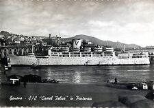 2/Cartolina S/S Castel Felice-Genova-Navi Nostalgia-Partenza-1953-viaggiata-descritta