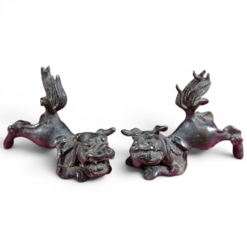 Coppia statuine bronzo leone