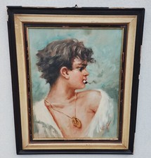 Roberto Carignani (Napoli 1894 - 1975) Scugnizzo Napoletano olio tavola 50x40 cm