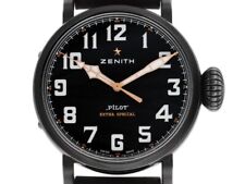Zenith Pilot Type 20 Ton UP Acciaio Automatico 45mm Anno 2022 Box&Pap. Mai indossato