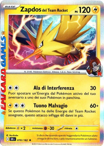 Zapdos del team rocket 070 - zapdos,
