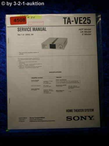 Manuale servizio sony - servizio,