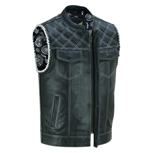 Gilet motociclista pelle - gilet,