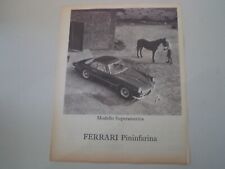advertising Pubblicità 1962 FERRARI 400 SUPERAMERICA PININFARINA