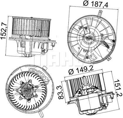 Soffiatore interno mahle - interno, ab
