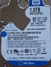 Western Digital WD10JPVX-00JC3T0 DCM: HB0TJBK | 18 NOV 2015 | 1 TB
