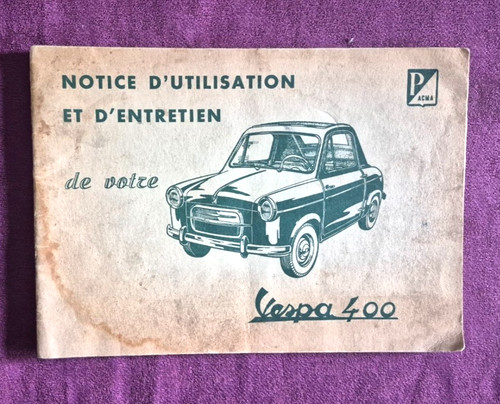 Vespa 400 notice - ,