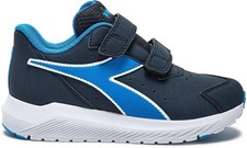 DIADORA SNEAKERS Jr FALCON 4 180724 C6891 pelle BLU con STRAPPO fino a 38