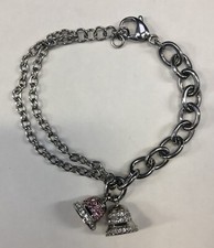 BRACCIALE  IN ACCIAIO  CON STRASS CRYSTAL /ROSE  MORELLATO