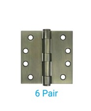 6 paia di cerniere angolari quadrate Deltana S44HD10B 4x4" in bronzo lucidato ad olio