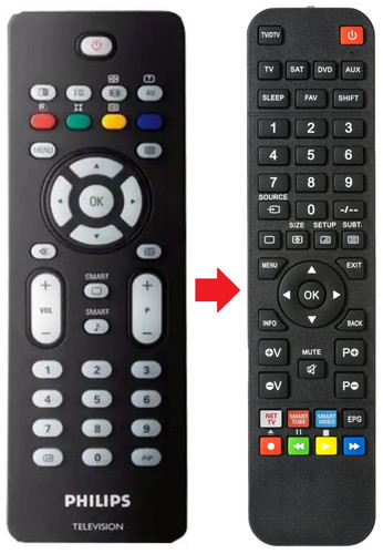 Telecomando adatto per - , philips