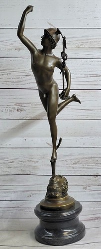 Statua bronzo mercurio volante - statua,