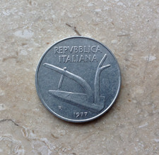 10 Lire 1977 Italia Due Spighe Aratro Stato Conservazione SPL Extremely Fine