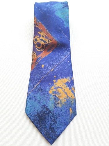 Cravatta artistica blu - ,