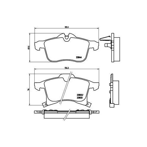 Kit pastiglie freno - , a