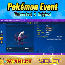 ✨Shiny Darkrai 💚Carta Membro Evento 💜 Pokémon Scarlatto e Viola